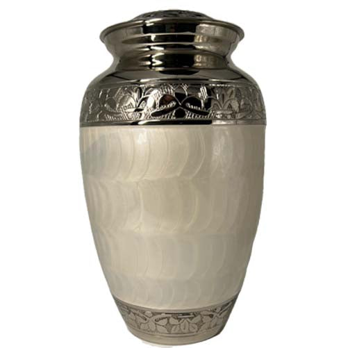 White Enamel Urn