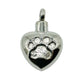 Heart With Silver Inlay Pawprint