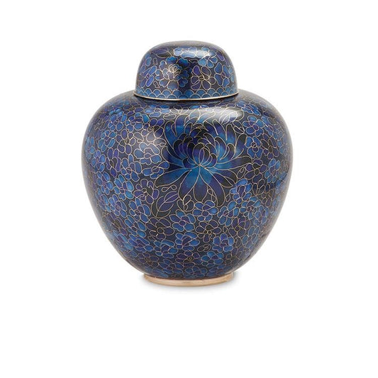Blue Cloisonné Urn