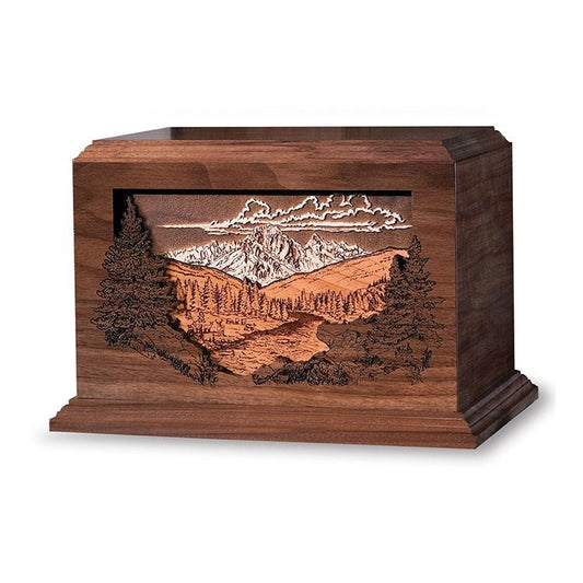 Mountain Scene Dimensional Urn