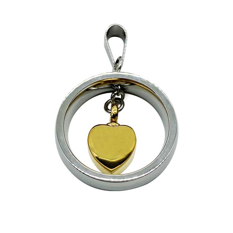 Ring With Heart Pendant