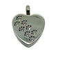 Silver Heart With Small Pawprints Pendant